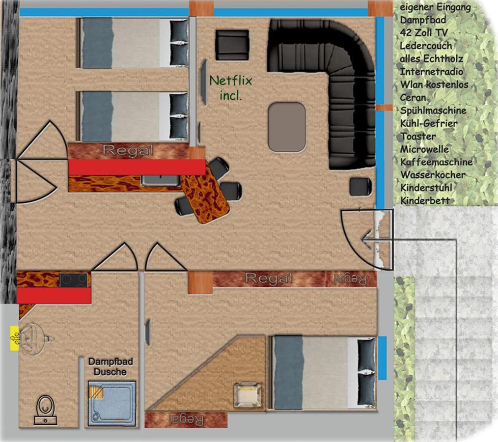Apartment Am Rennsteig, 2 Schlafzimmer *